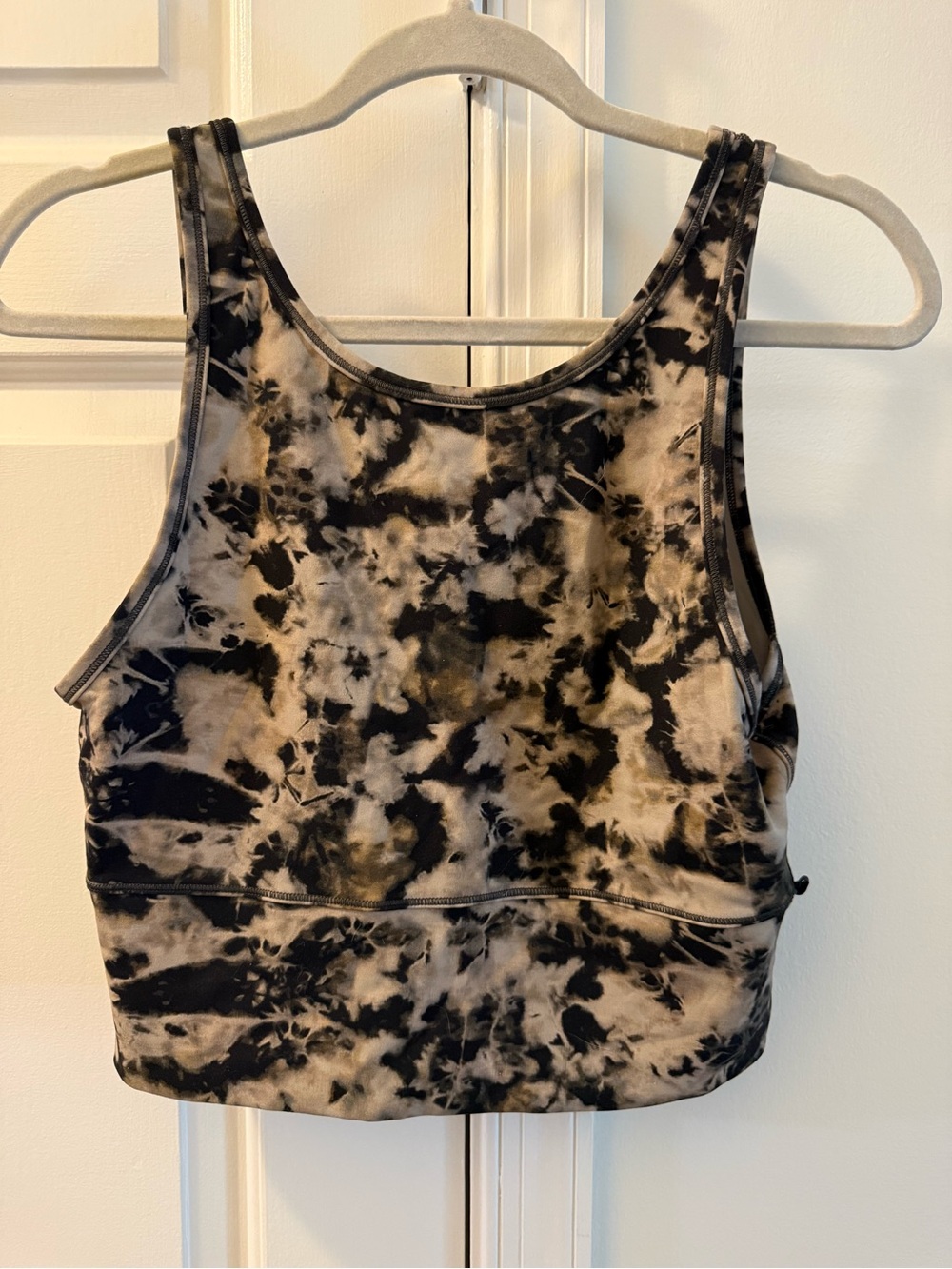 lululemon athletica Tie-Dye Crop Tank Top - Black & Cream